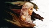 game of thrones daenerys targaryen art fantasy dragon wallpaper