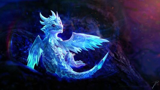 blue baby dragon