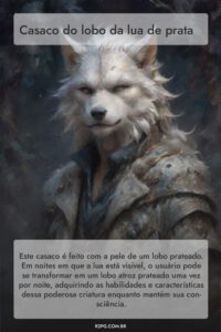 Item Mágico: Casaco do lobo da lua de prata